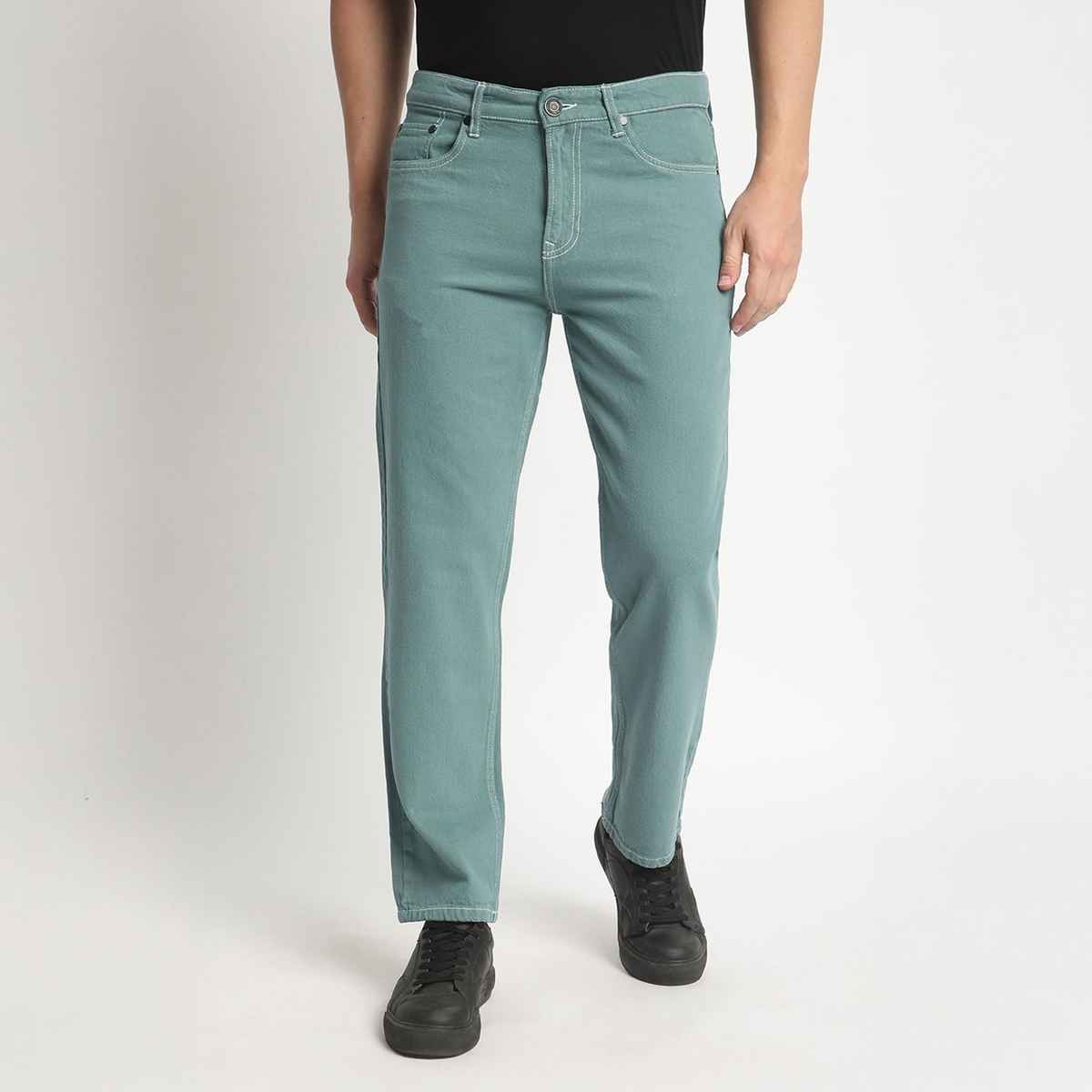 Bene Kleed Men's Relax Fit Jeans | Teal Green - 30