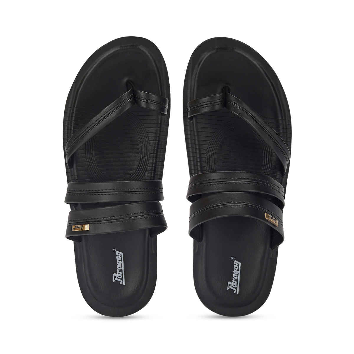 Paragon Men's Black Pu Sandals PUK2224G UK 8