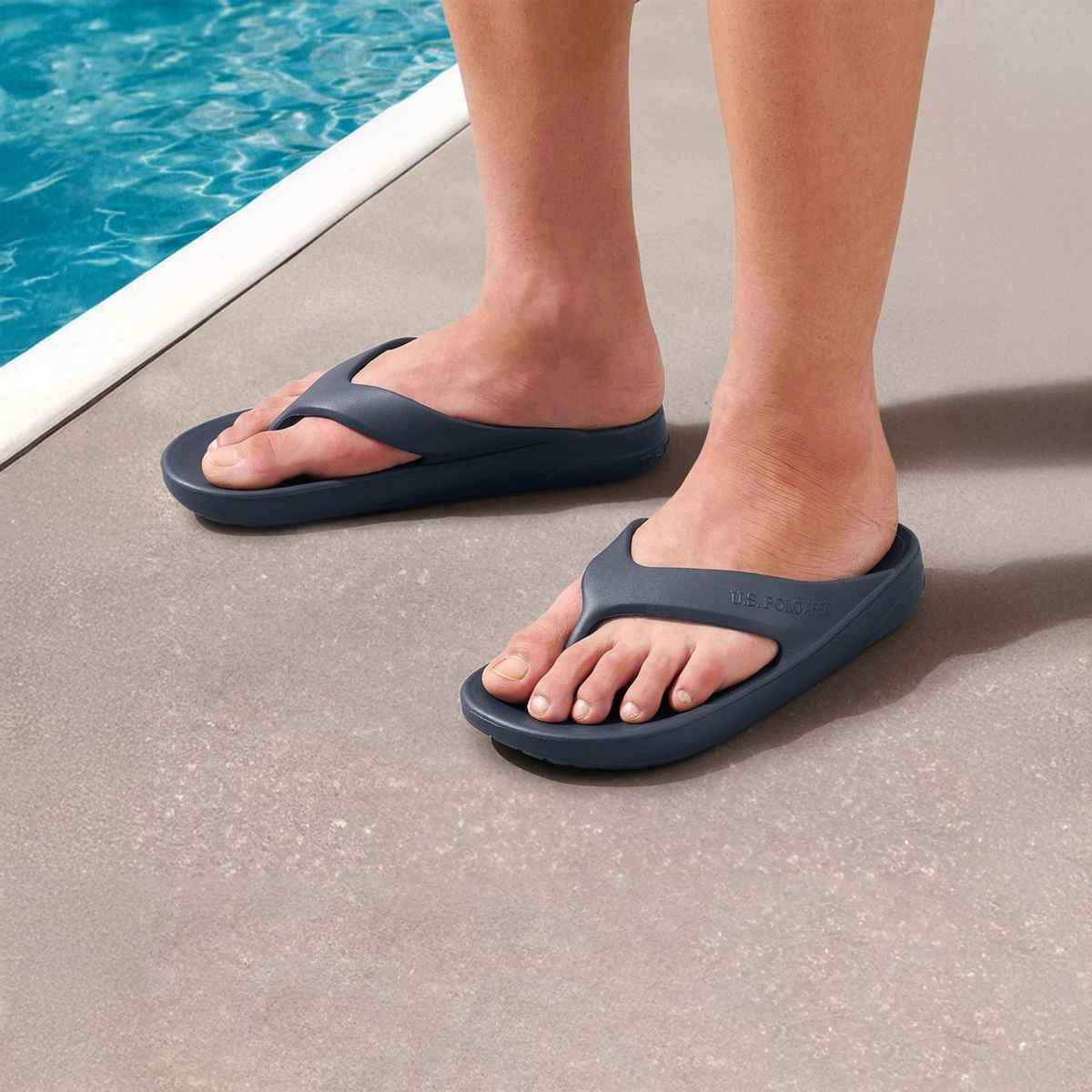 U.S. Polo Assn. | Men Axel 2.0 Foam Walk Flip Flop | Blue | UK 10