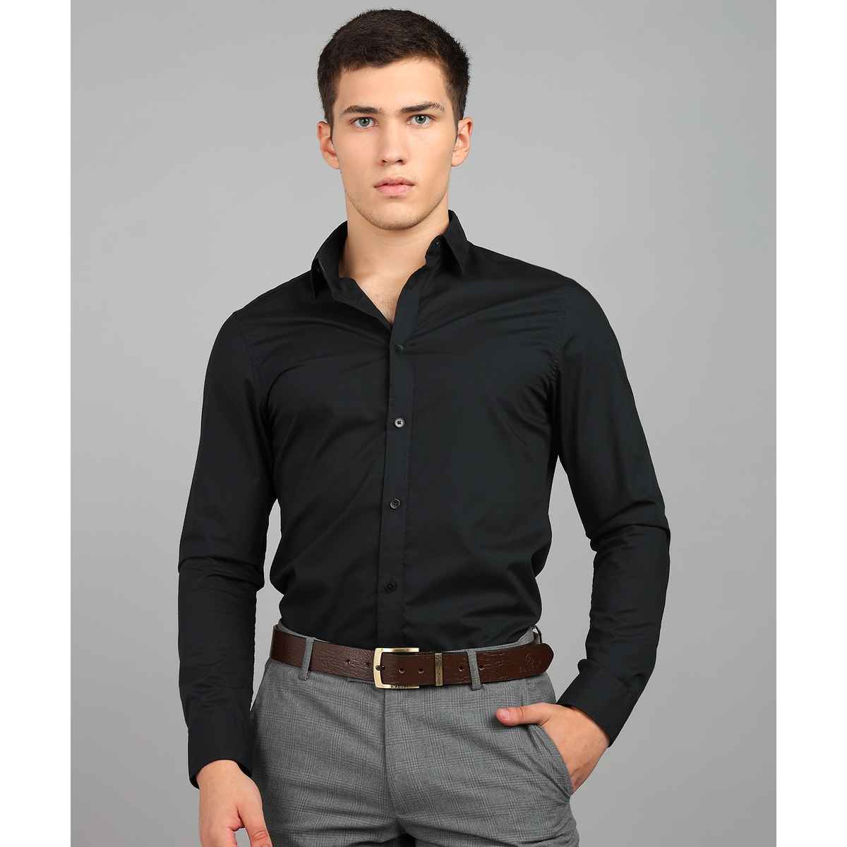 Kaezri Genuine Leather Brown Textured Belt for Men | Katabrcob - 42