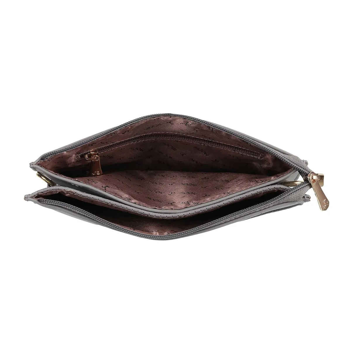Mochi Grey Synthetic Wallet for Women | 95-7676-14