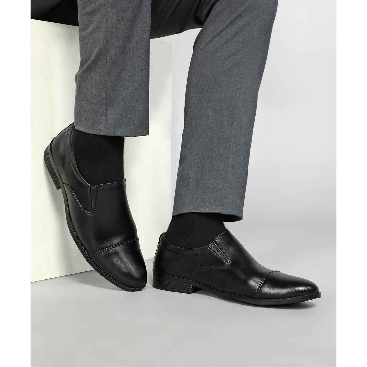 Paragon Men's Black Pvc Formal Shoes K11241G UK 6