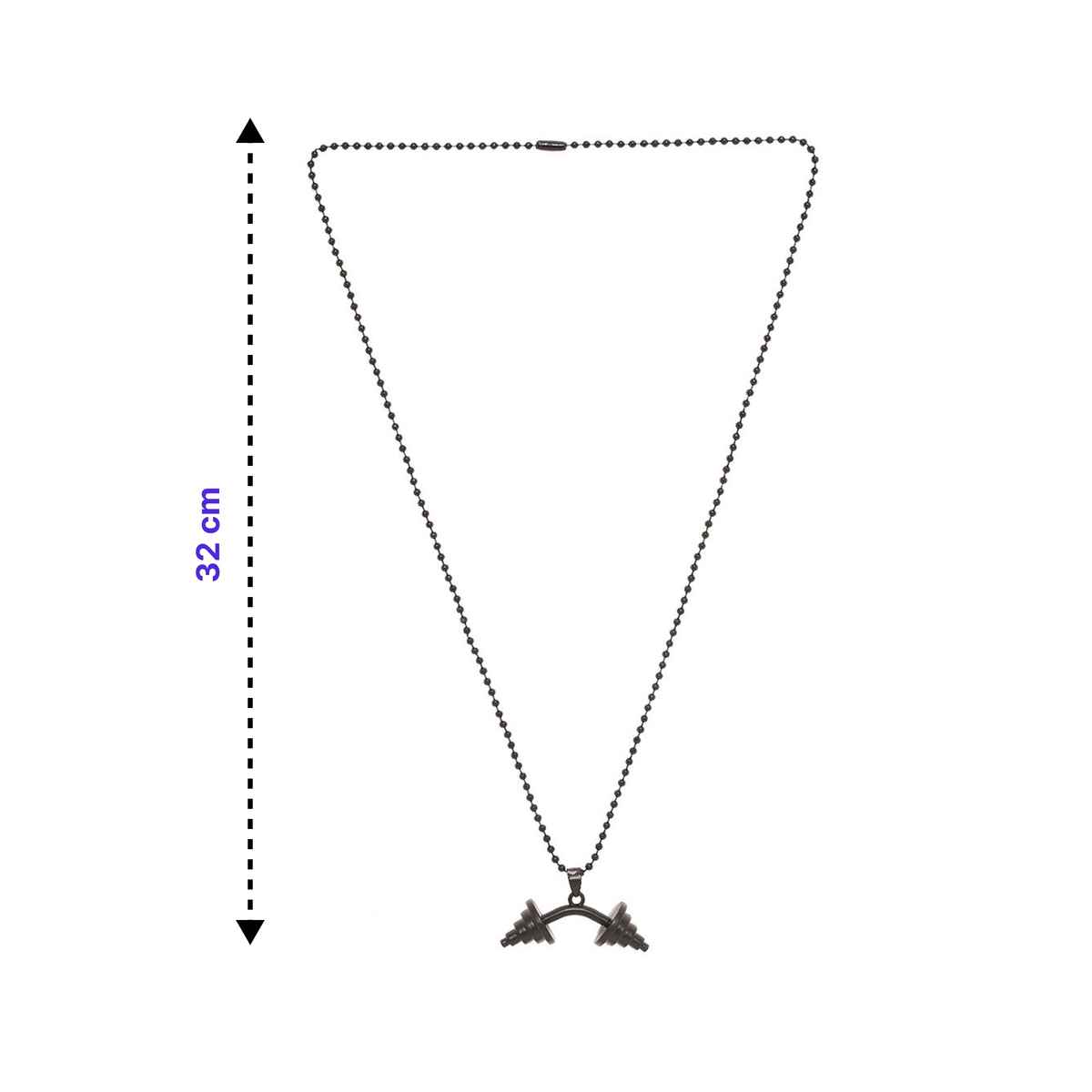 Priyaasi Men's Black Star Pendant And Chain (Bd-Ch-10119)