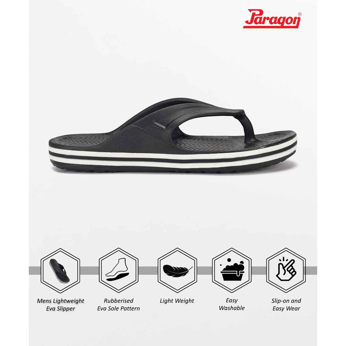 Paragon Men's Black Eva Slippers EVK3414G UK 10