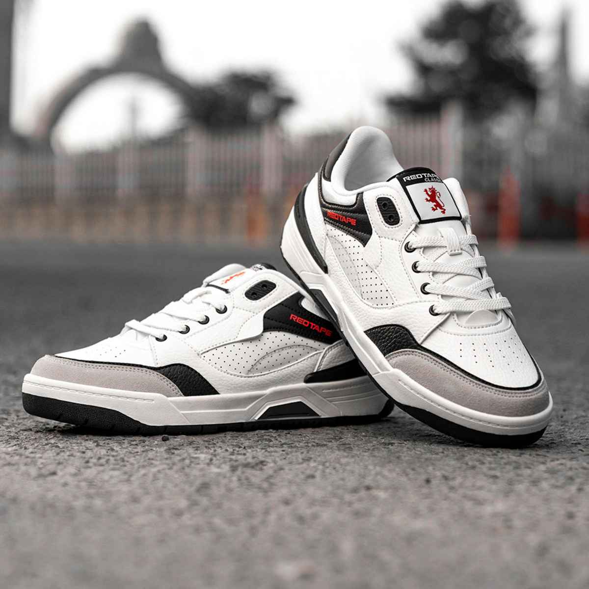 Red Tape Men's Sneakers | RSL0212A | White and Black - UK 7