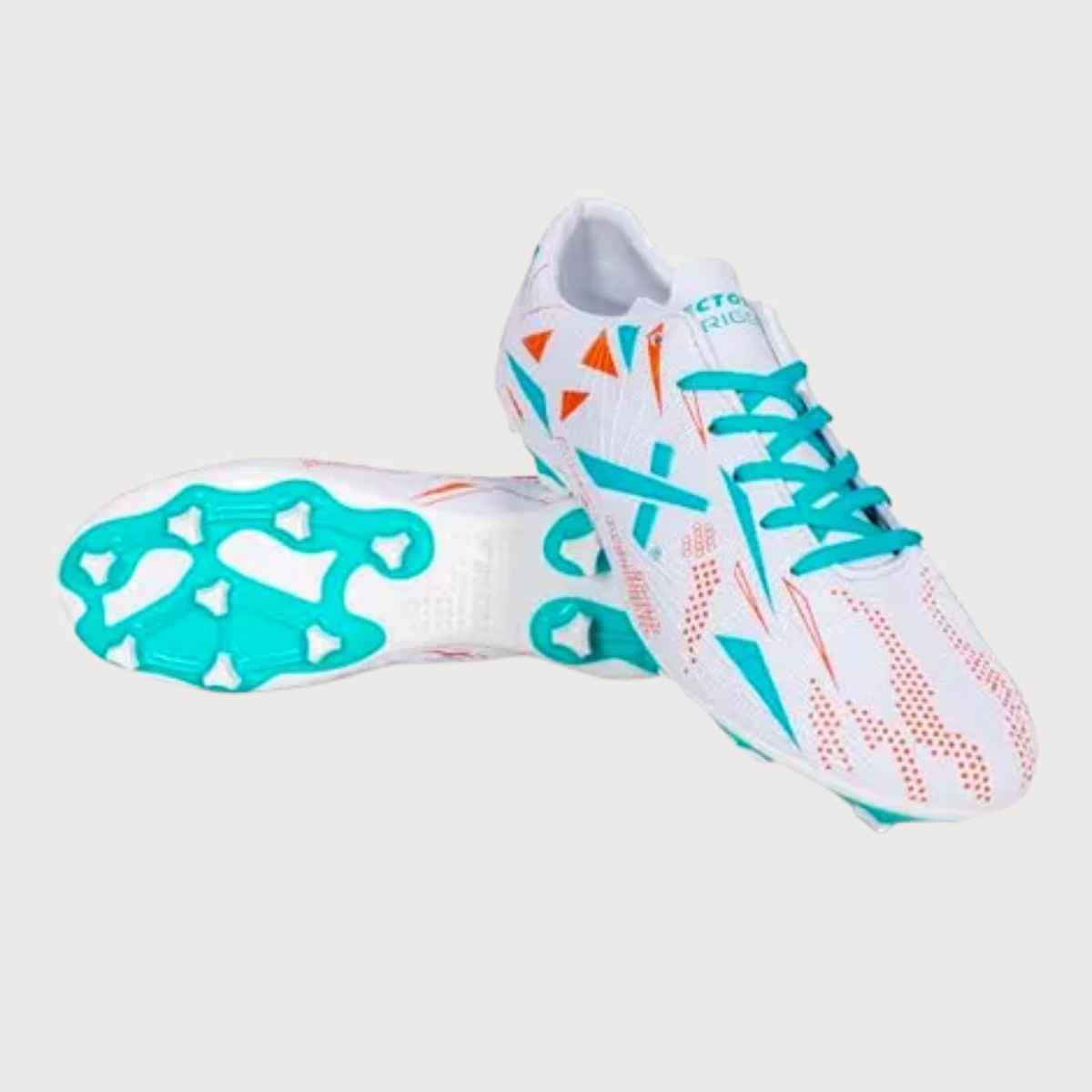 Vector X Trigger Football Shoe Studs Double Colored High Strength For Men | White- Sea Green Size-7