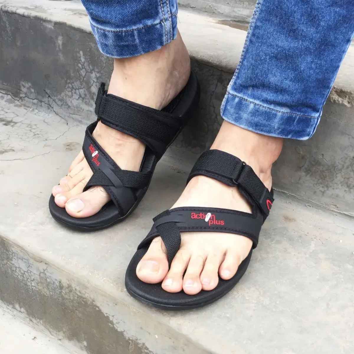 Action Eva Flotter Mens Sandal | Uk | 9 | Black