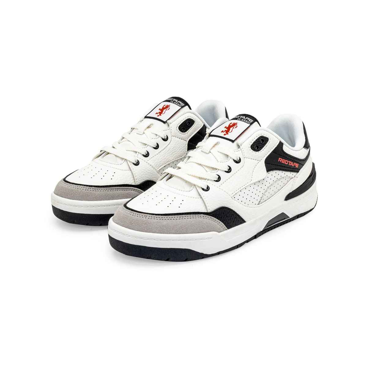 Red Tape Men's Sneakers | RSL0212A | White and Black - UK 7