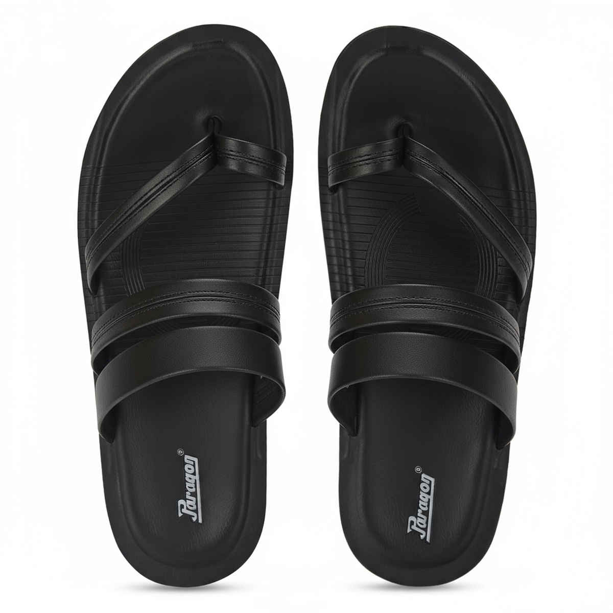 Paragon Men's Black Pu Sandals PUK2224G UK 6