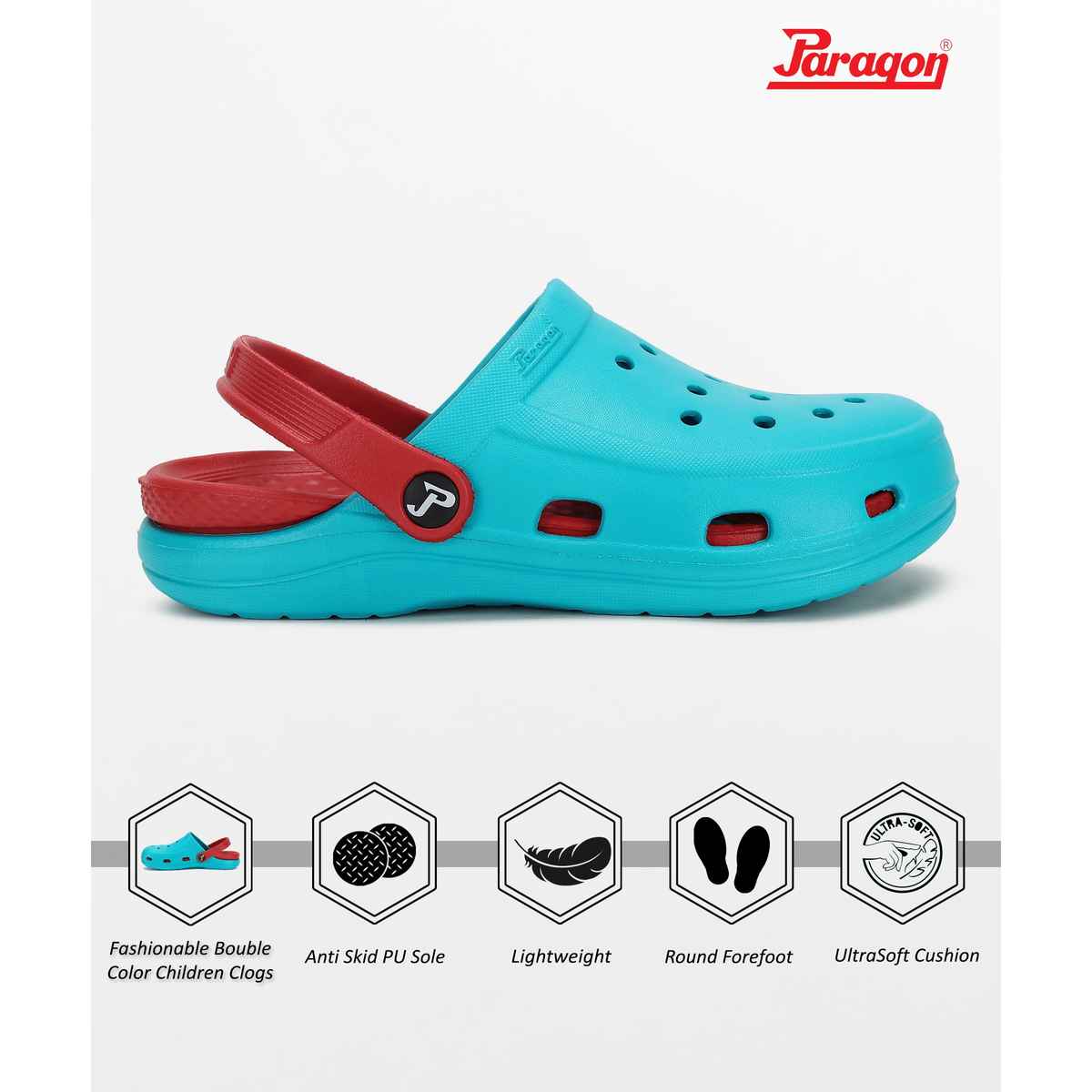 Paragon Kid's Turquoise Eva Clogs EVK8004C UK 10