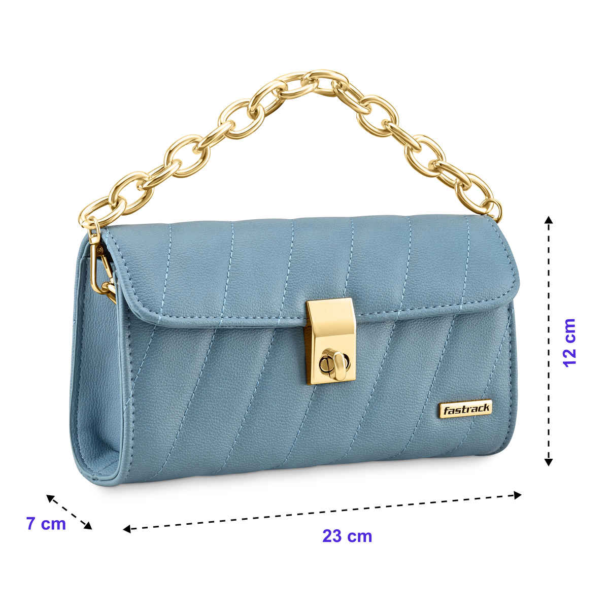 Fastrack Women's Solid Sling Bag | Blue