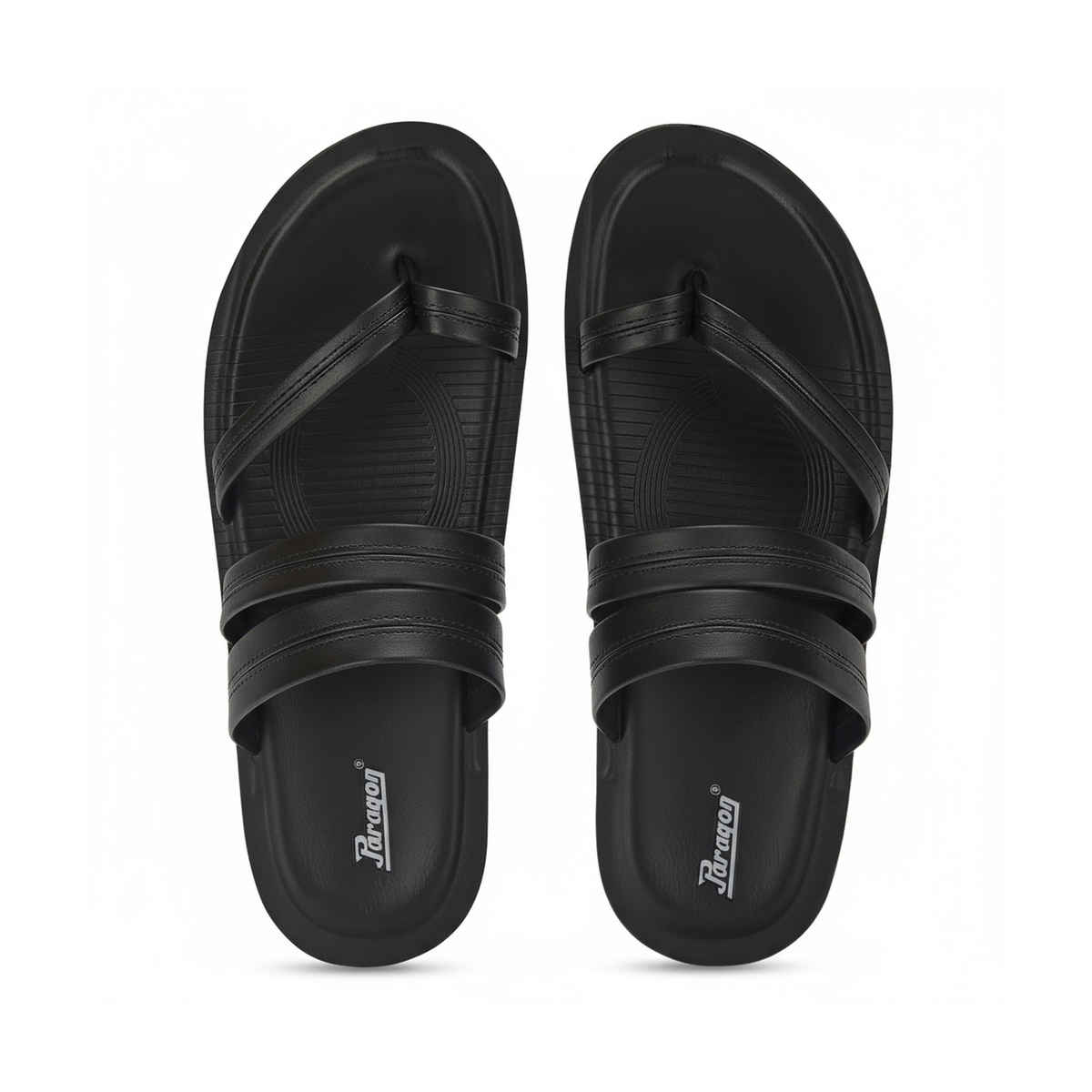 Paragon Men's Black Pu Sandals PUK2224G UK 9