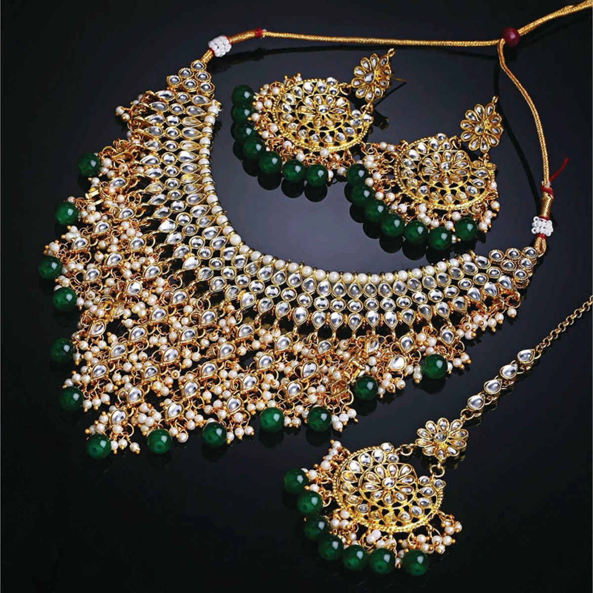 Shining Diva Fashion Latest Stylish Choker Traditional Pearl Kundan Necklace Set for Women | 12270s