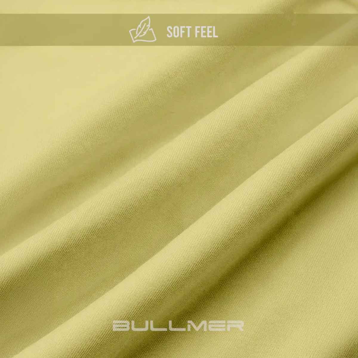 Bullmer Men's Oversized T-shirt Front and Back Printed, Colourblock Baggy | Trendy Yellow | XL