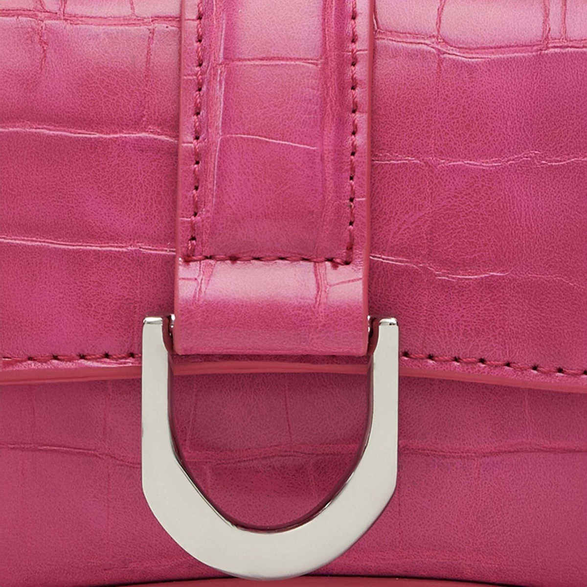 Miraggio Women's Textured PU 2.6 L Crossbody Bag | Pink