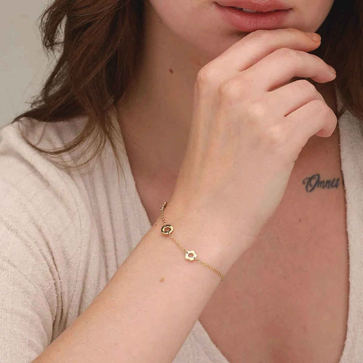 Palmonas Flower Charm Bracelet For Womens | Waterproof And Anti-Tarnish