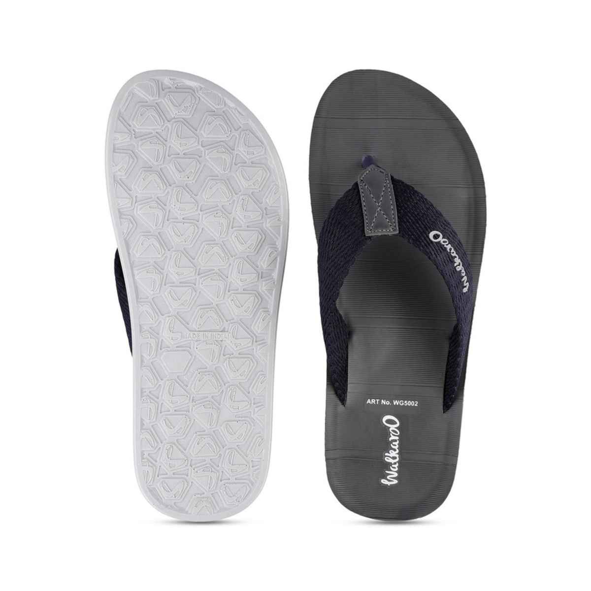 Walkaroo Men's Daily Wear Comfort Sandals - WG5002 Blue | UK9