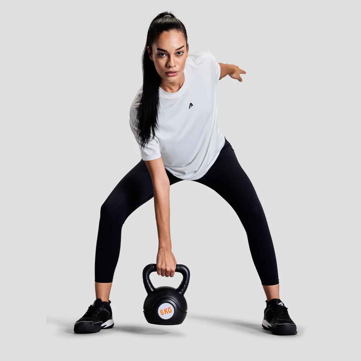 Boldfit Women's Cropped Training Tee Gym T-shirt | White - M