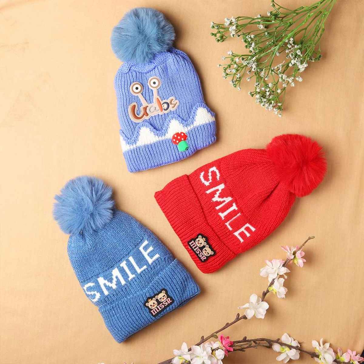 Englo Unisex Solid Wool Winter Cap | Assorted - Free Size