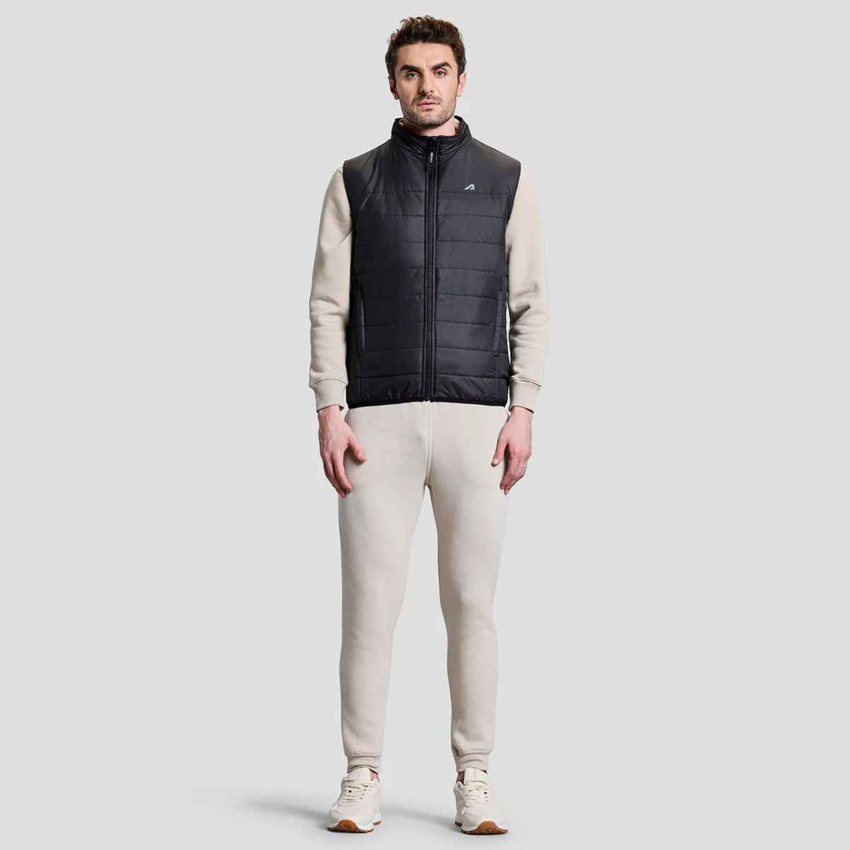 Boldfit Men's Puffer Jacket Sleeveless Winter Bomber Jerkin | Black - S