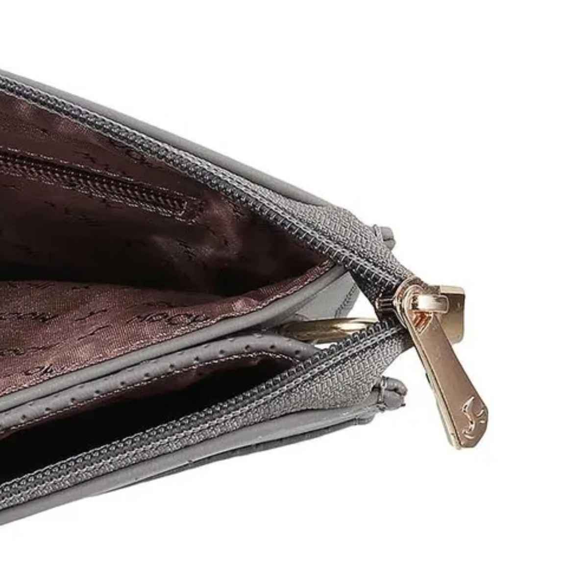 Mochi Grey Synthetic Wallet for Women | 95-7676-14