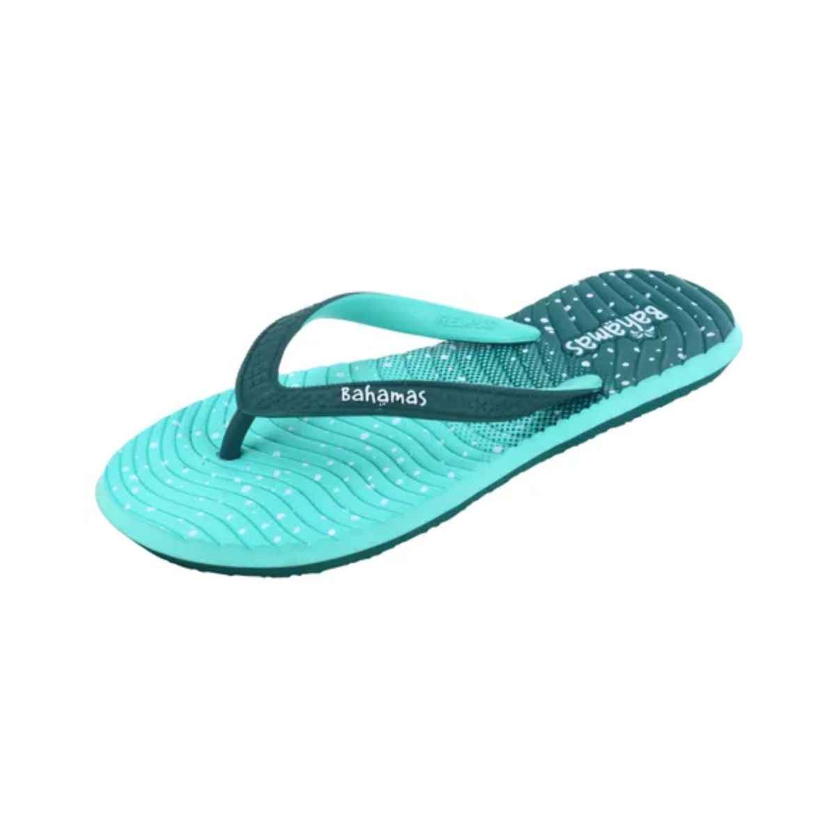 Bahamas Women's Slippers | BHL-228 | Forest Green & Mint - UK 4