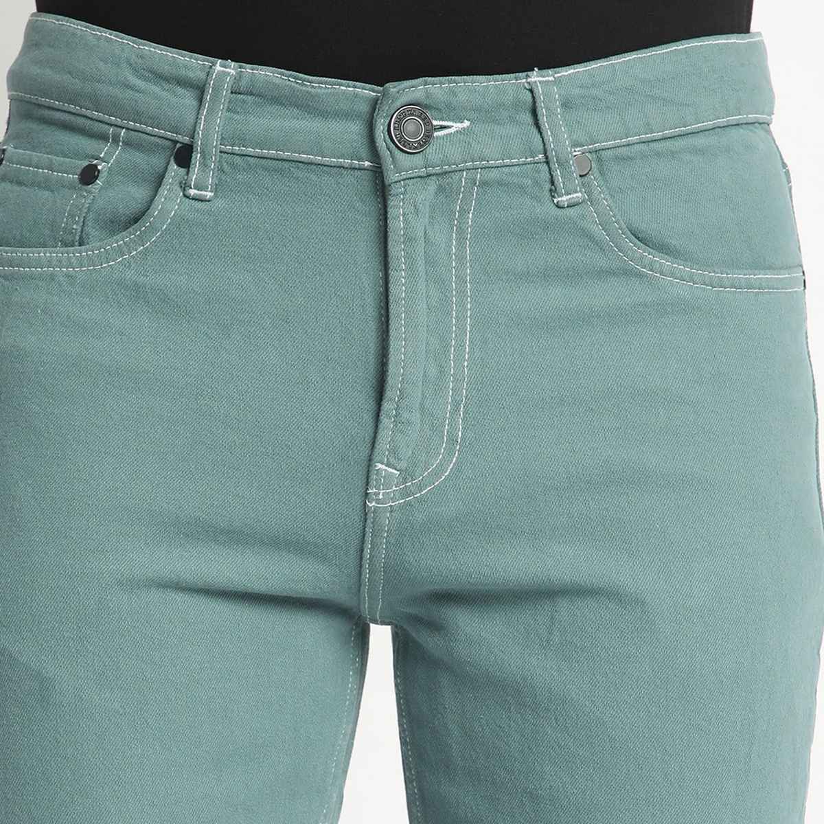 Bene Kleed Men's Relax Fit Jeans | Teal Green - 30