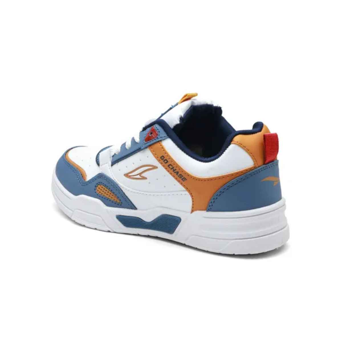 Asian Men's Casual Sneakers | Tango-01 | White, Slate, and Mustard - UK 10