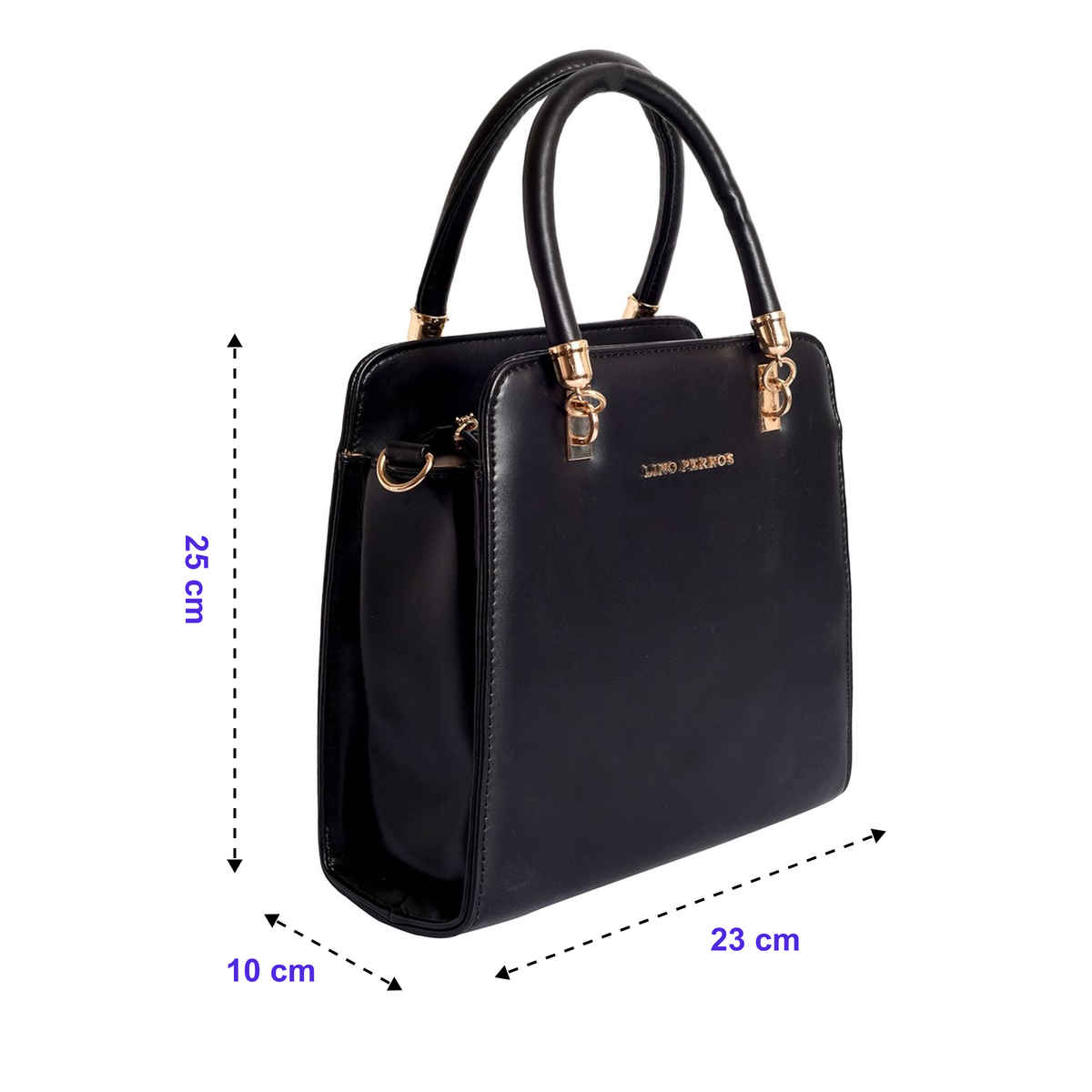 Lino Perros Women's Satchel | LWHB02250 | Black