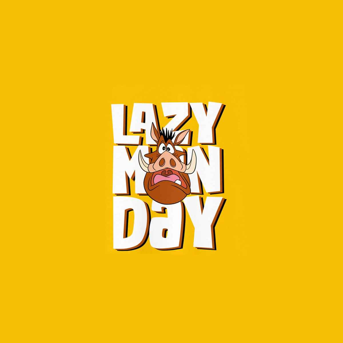 Bonorganik Men's Lazy Man Day Graphic Printed T-shirt | Yellow - L