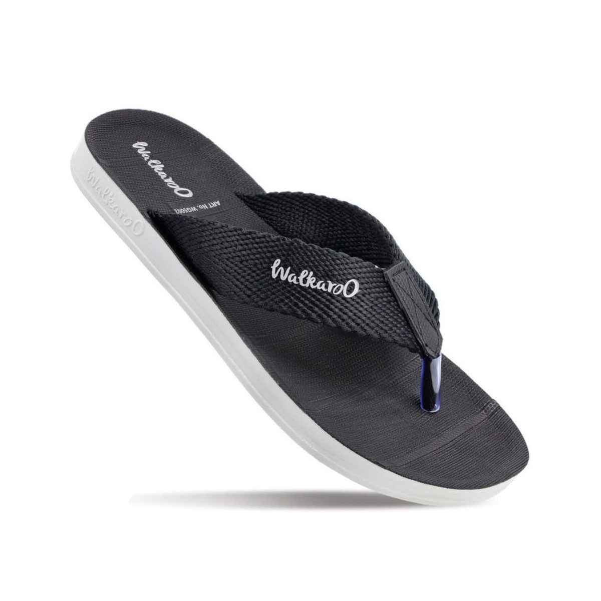 Walkaroo Men's Daily Wear Comfort Sandals - WG5002 Black | UK10