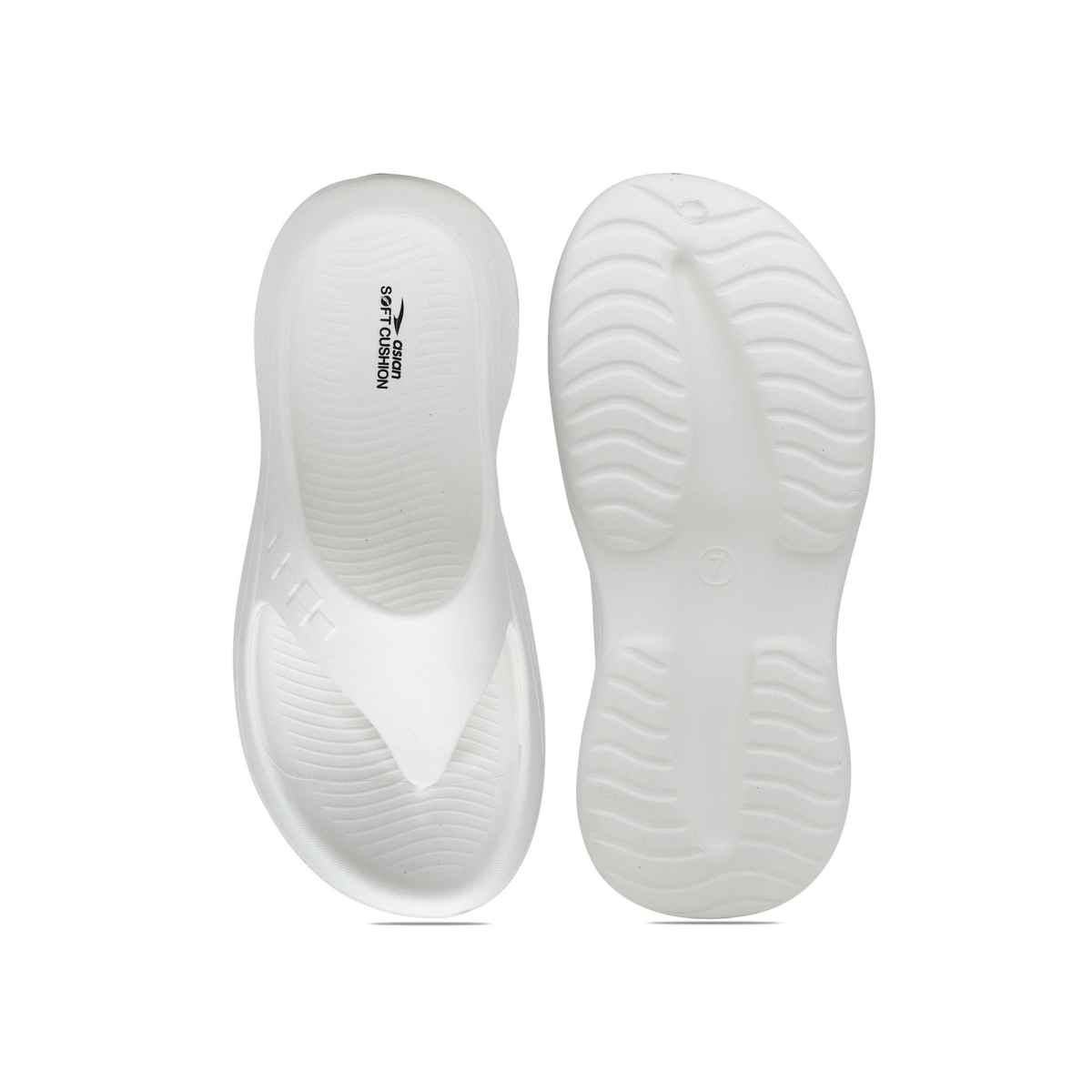 Asian Safari-01 Men Slippers Off White (Size-9)