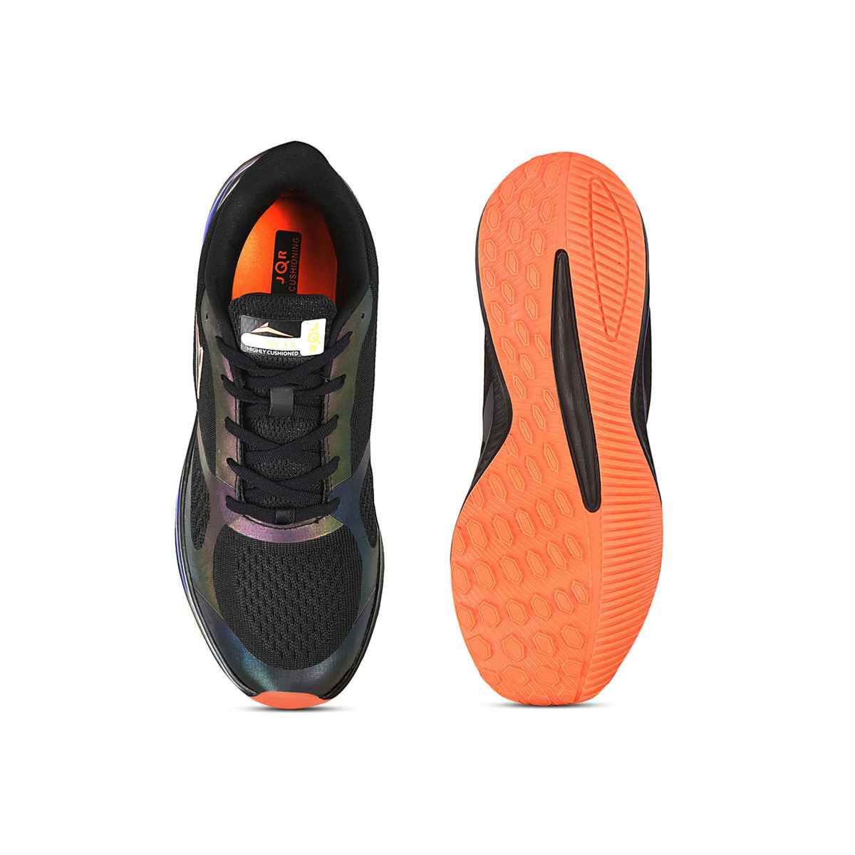 JQR GLOBAL PLUS Men Running Shoes | Black - UK 8