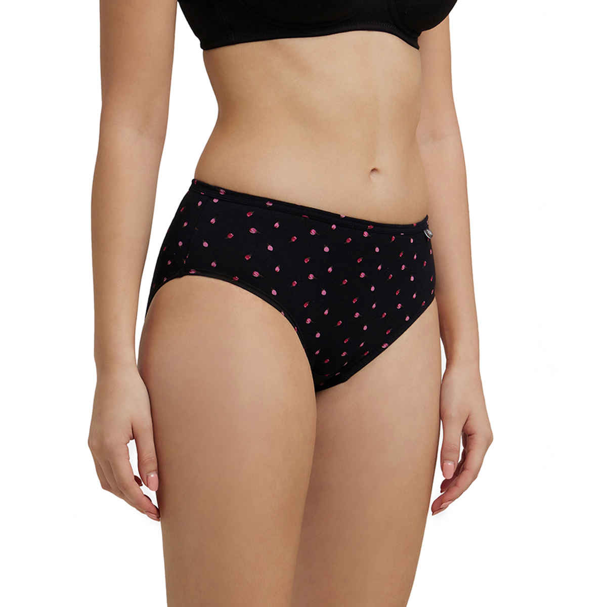 Jockey 1406 Women's Super Combed Cotton Mid Waist Hipster Underwear Panty|PO3 | Multicolor Dark assorted-L