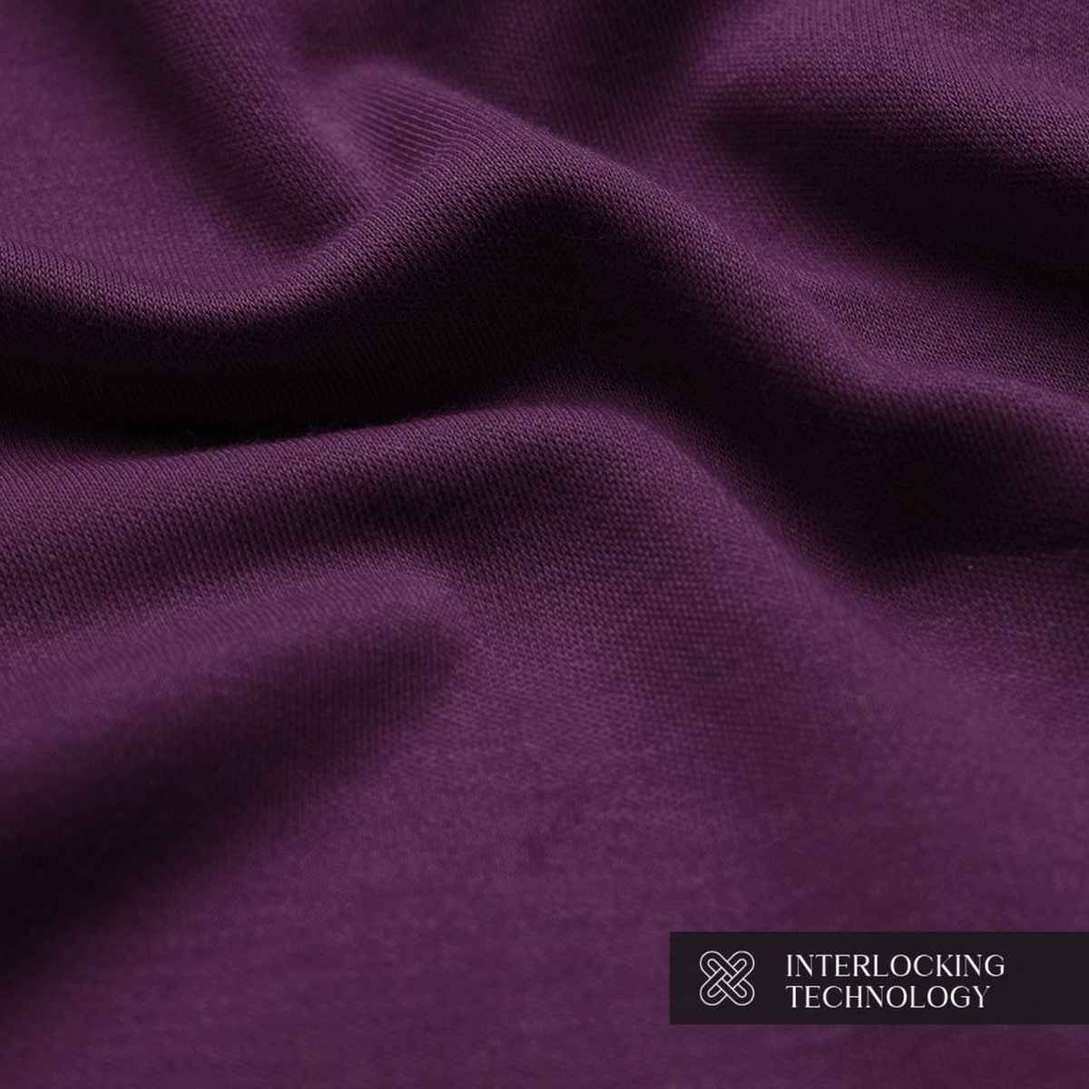 The Souled Store Men's Regular Supima | Deep Purple T Shirts | S