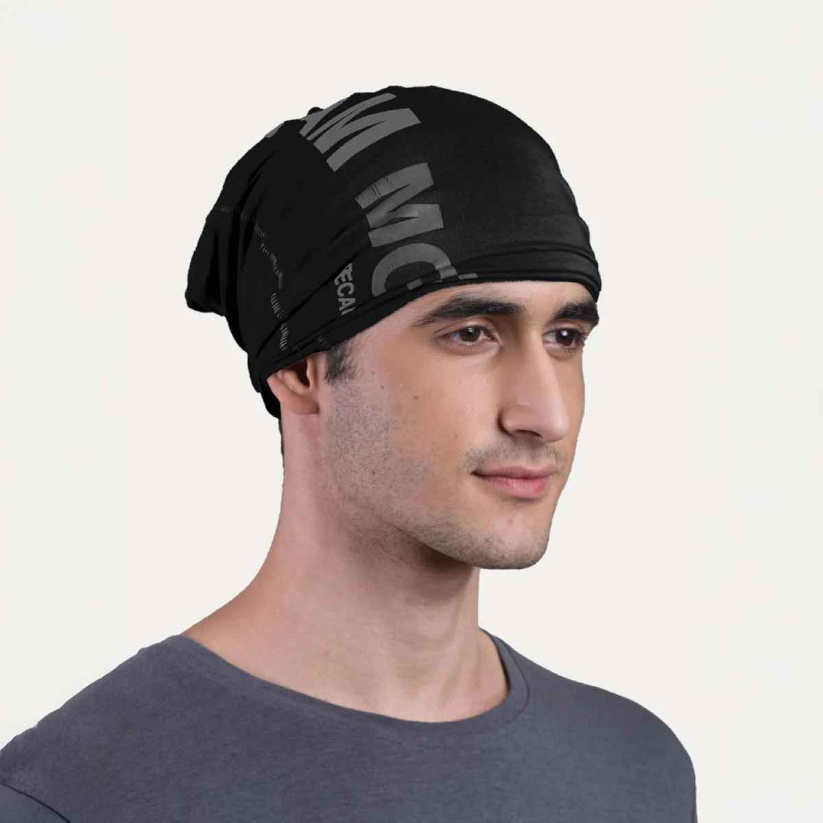 Freecultr Unisex Organic Cotton Blend Bandana | Black and Charcoal - Free Size