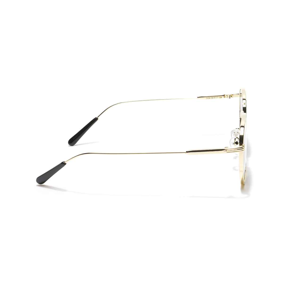 Voyage Unisex Geometric Metal Round Sunglasses | Black - One Size