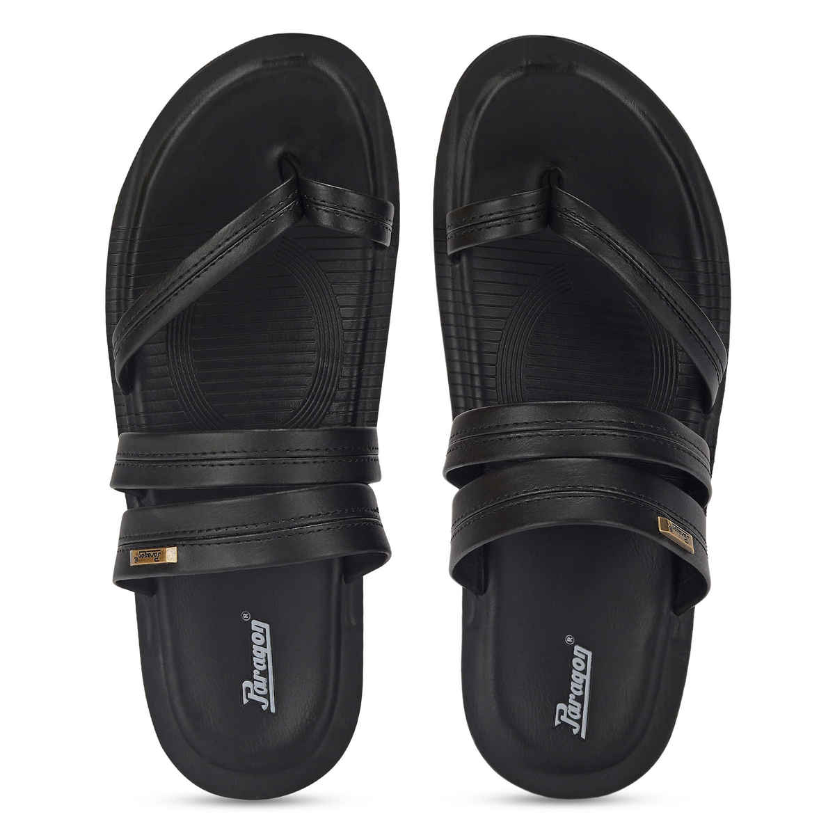 Paragon Men's Black Pu Sandals PUK2224G UK 10