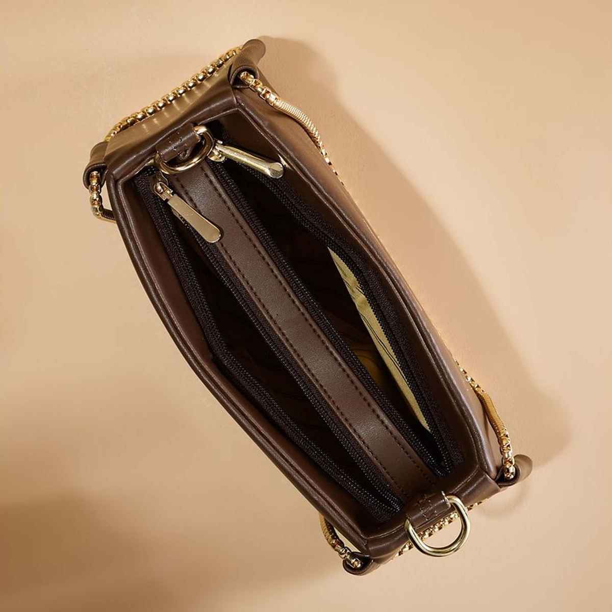 Fargo Women's Vegan Leather Bucket Sling Bag | Brown