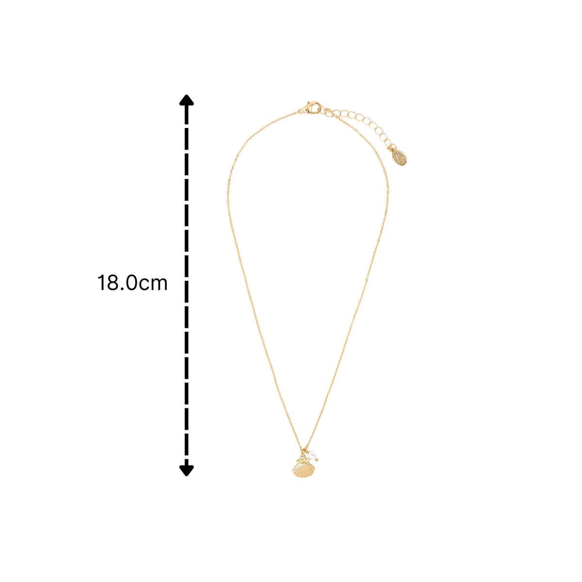 Accessorize London Women Gold Pearly Shell Pendant Necklace