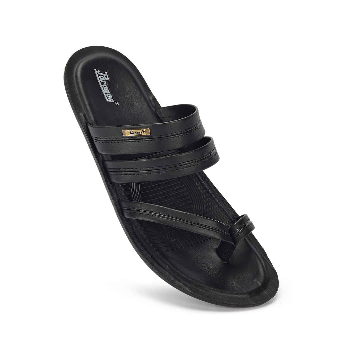Paragon Men's Black Pu Sandals PUK2224G UK 8