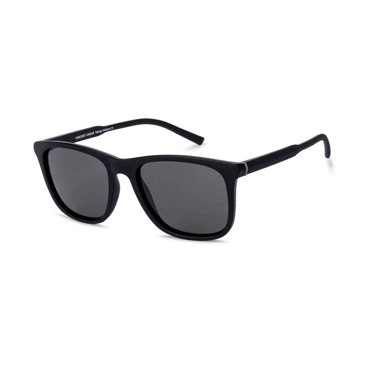 Vincent Chase By Lenskart Unisex Polycarbonate Wayfarer Sunglasses | Black - L