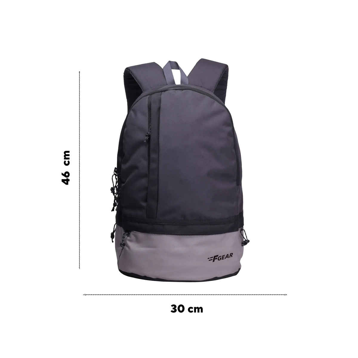 F Gear Unisex Solid Polyester 19 L Backpack | Black and Grey