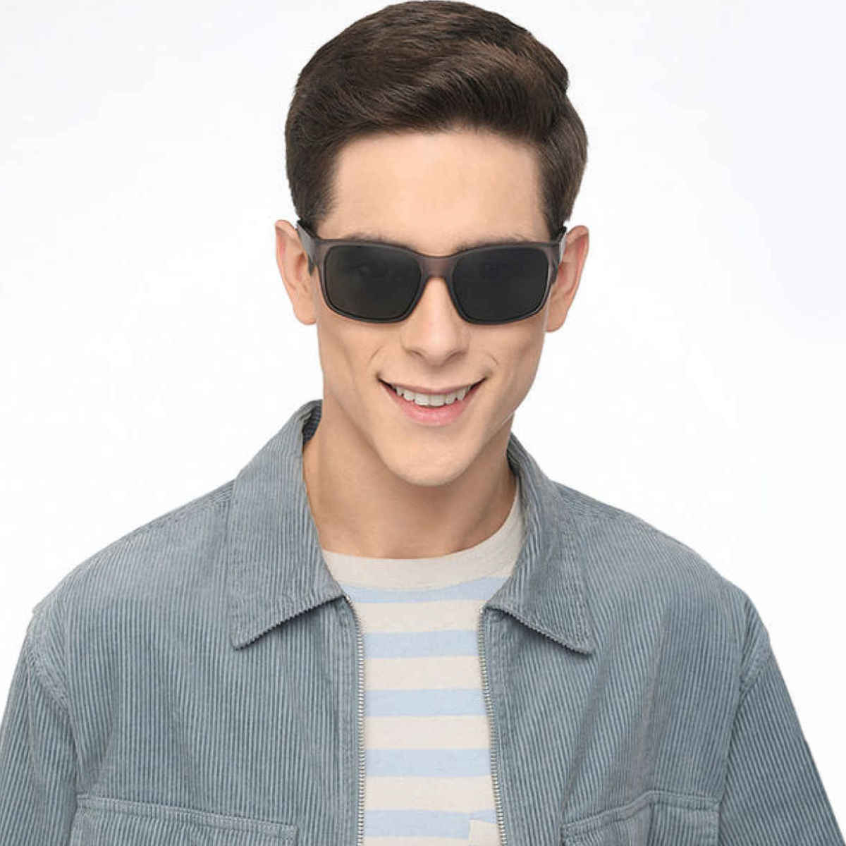 Vincent Chase By Lenskart Unisex Polycarbonate Wayfarer Sunglasses | Green and Black - M