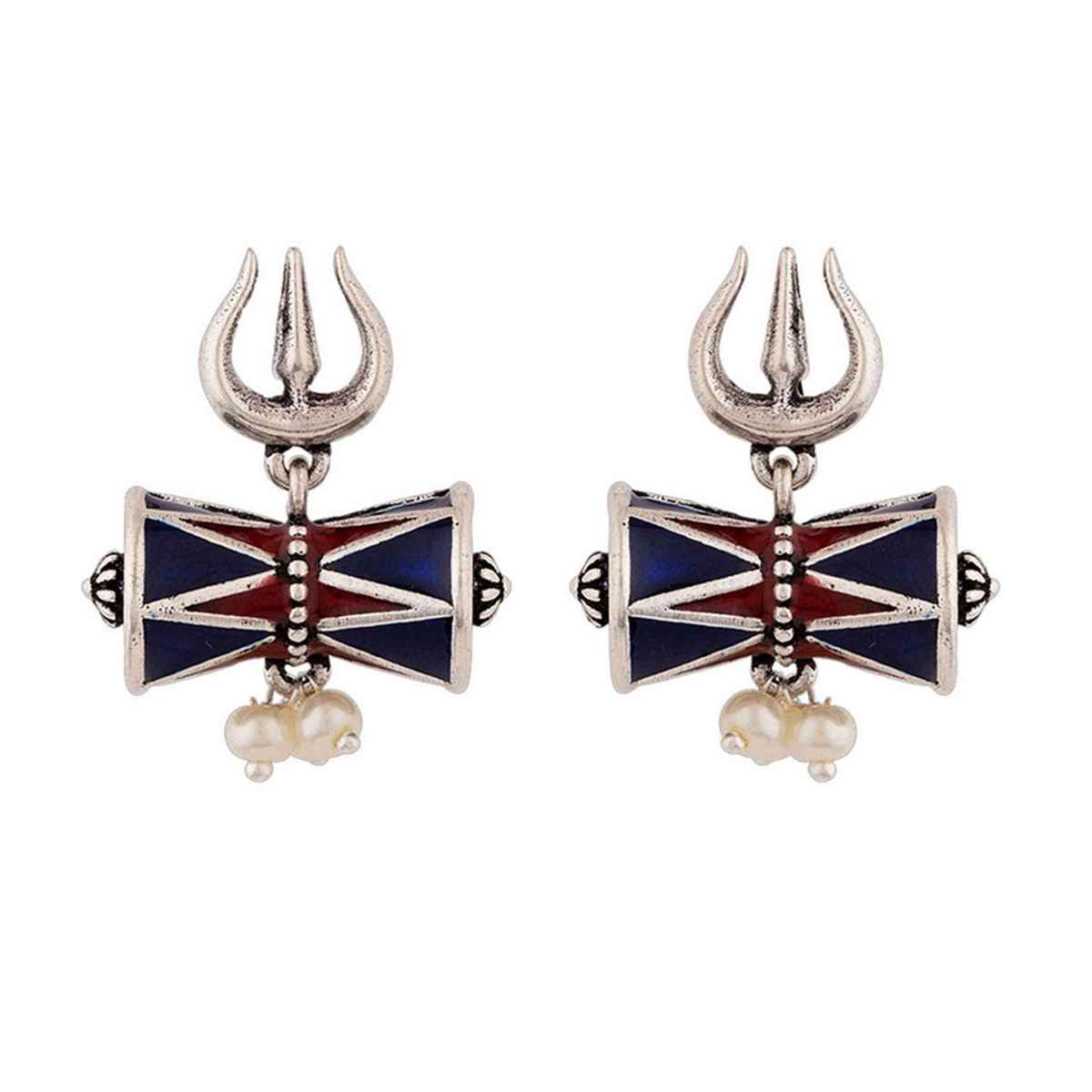 Voylla Moksha Damru Trishul Earrings