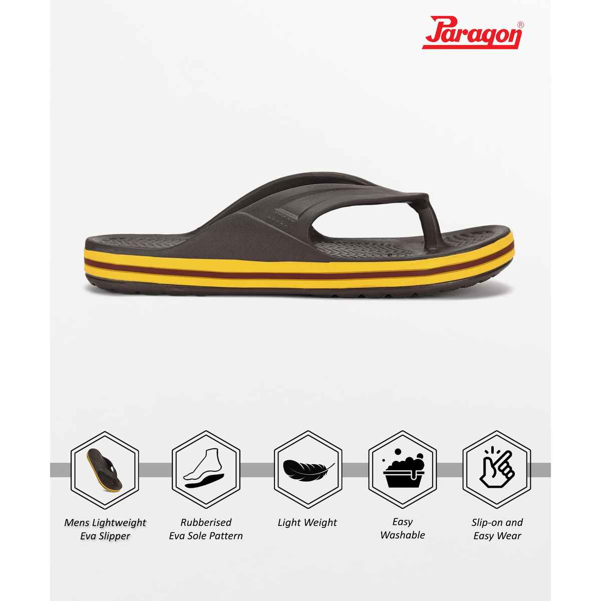 Paragon Men's Brown Eva Slippers EVK3414G UK 8