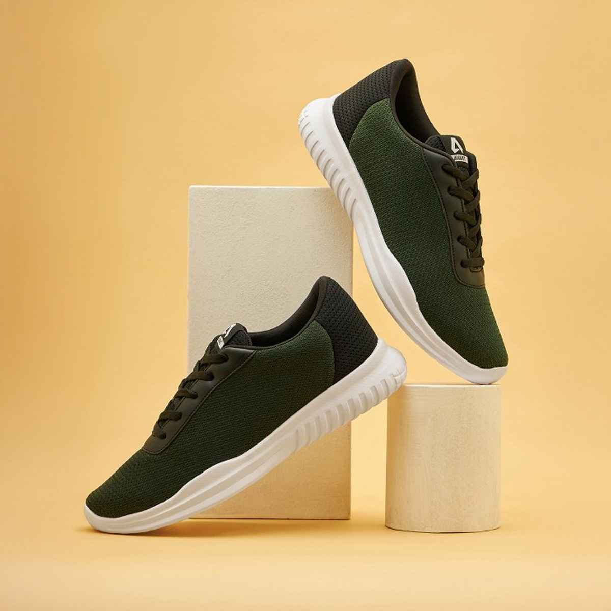 Avant Men's Nitro Running and Gym Shoes - Olive/Black UK9