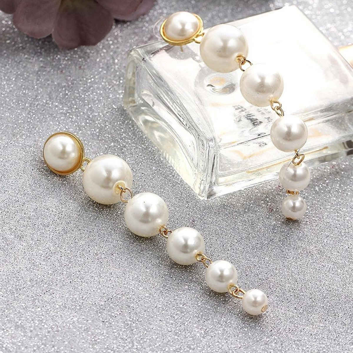 Shining Diva Fashion Stylish Long Gold Plated Drop Earrings for Women and Girls | 9900er