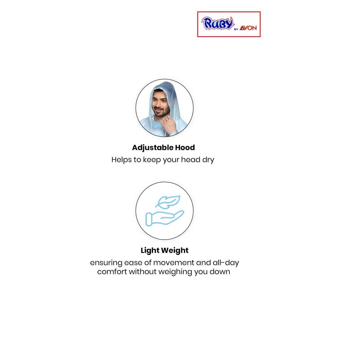 Fendo Disposable Free Size Unisex White Poncho