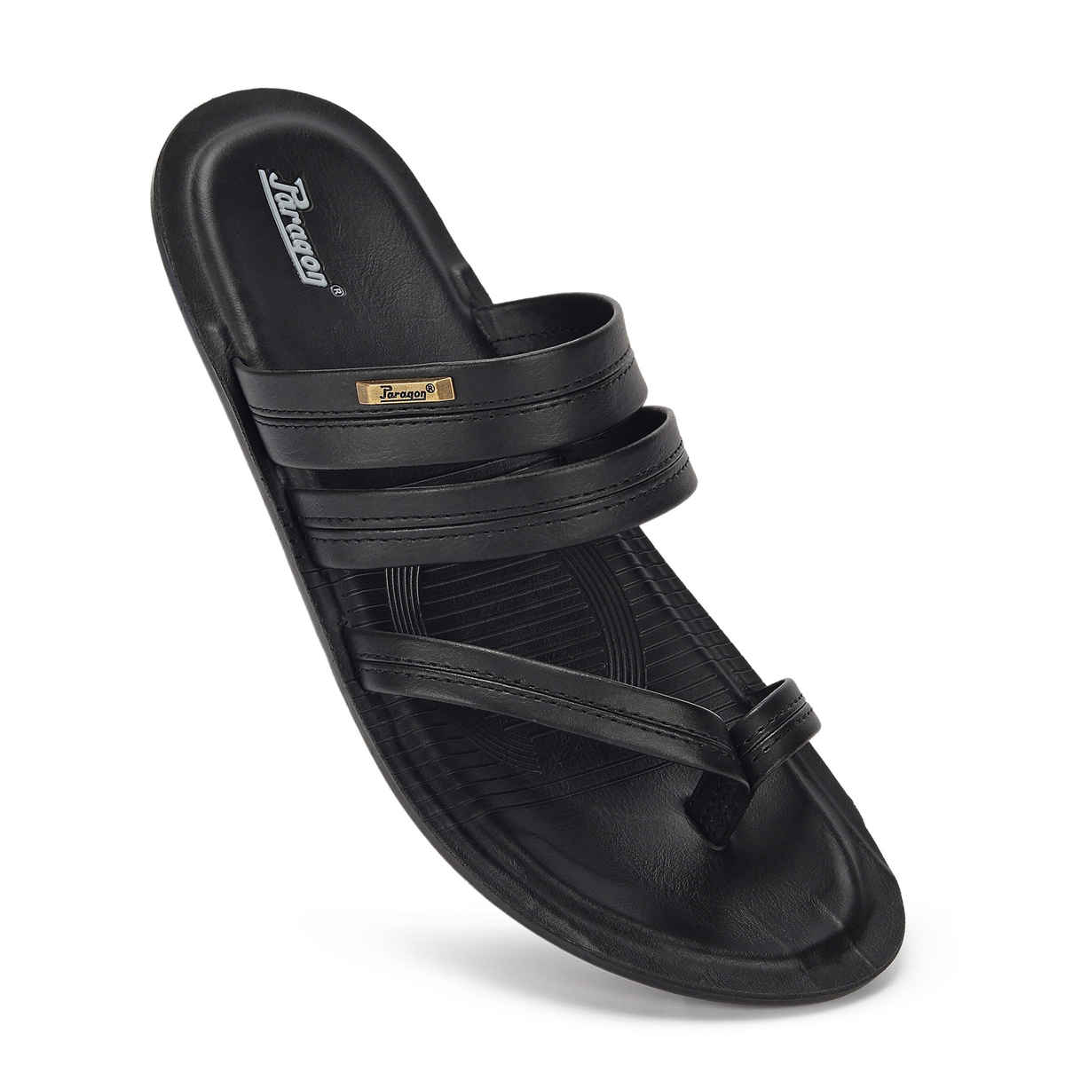 Paragon Men's Black Pu Sandals PUK2224G UK 9